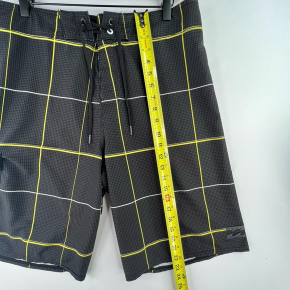 BILLABONG PLATINUM RECYCLER PX3 MENS SZ 34 BLACK PLAID STRETCH BOARD SHORTS - Picture 7 of 7